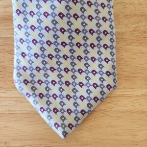 Vintage Givenchy Monsieur Made in USA Italian Silk Geometric Neck Tie Multicolor